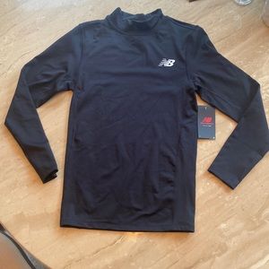 New Balance Men’s Black Compression LS Shirt, Medium